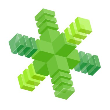 Blok yapboz yapımında birleştirilmiş üç farklı ölçü ekseni. Mükemmellik için çabalayan kristal bir kirpi. Her şeyin geometrik sembolü. Köken. Uzayın referans sistemi.