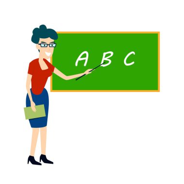 öğretmen kurulu puan yakınındaki. Vektör düz çizim