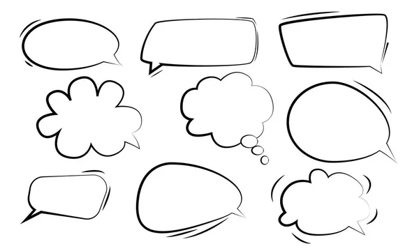Konuşma baloncukları. Konuşma kabarcıkları vektör seti çıkartmaları