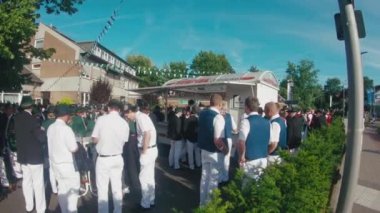 Nişancı Festivali veya Muenster, Westfalia yakınındaki Sassenberg şehir içinde geleneksel 