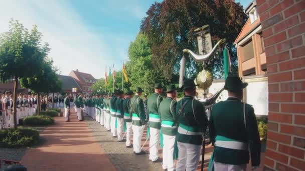 Schützenfest Oder Traditionelles Schützenfest Sassenberg Bei Münster Westfalen — Stockvideo