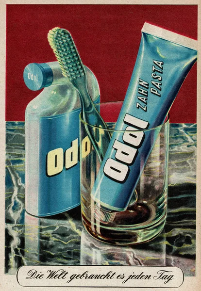 Almanya'da temizlik Odol diş için çok eski vintage reklam