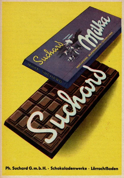 Milka çikolata Almanya için çok eski vintage reklam