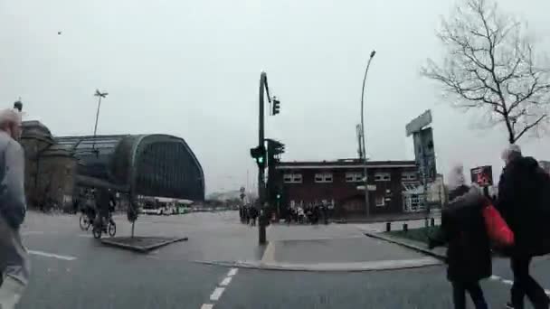 Hyperlapse Central City Hamburg Central Bus Station Central Station — Stock Video