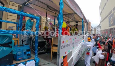 Merkez Köln şehir sokak Köln Karnaval sırasında karnaval veya Karneval geçit töreni