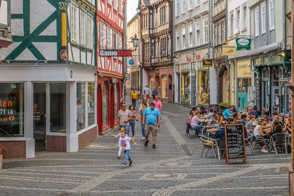 Marburg Germany August 2019 Historic City Center Marburg Traditional Houses — стоковое фото