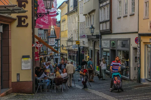 Marburg Germany August 2019 Historic City Center Marburg Traditional Houses — стоковое фото