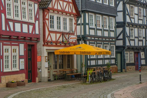 Marburg Germany August 2019 Historic City Center Marburg Traditional Houses — стоковое фото