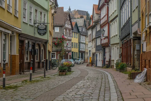 Marburg Germany August 2019 Historic City Center Marburg Traditional Houses — стоковое фото
