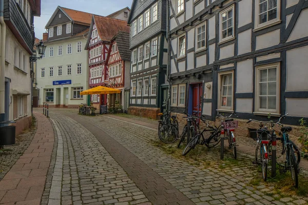 Marburg Germany August 2019 Historic City Center Marburg Traditional Houses — стоковое фото