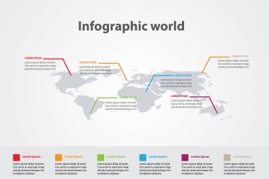 Infographic ülke Dünya Haritası, Uluslararası Dünya bayrakları