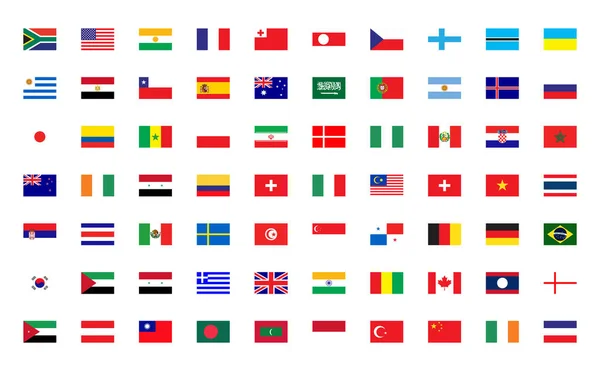 Nemzetközi Ország Zászlók Szimbólum — Stock Vector