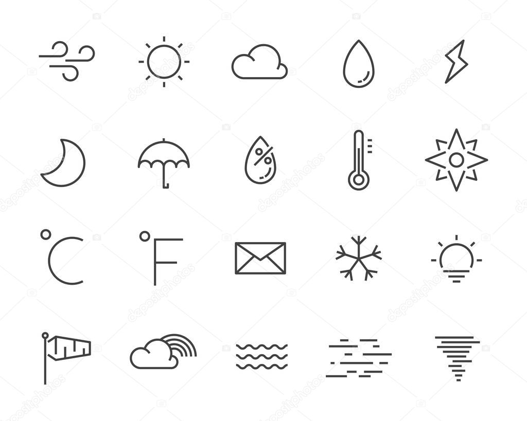 set of weather icon,such as cloud, sun, weather