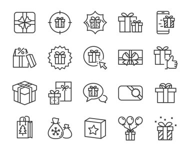 Hediyelik kutu set simgeleri