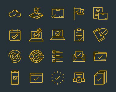 onay işareti kümesi satır simgeler vektör, onay, belge ve daha fazlası gibi içerir