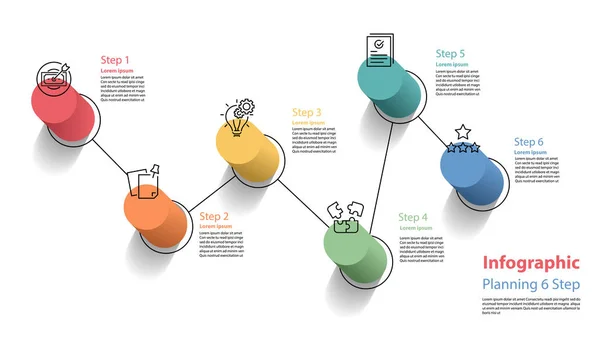 Infographic Elem Design Lépés Infochart Tervezés — Stock Vector