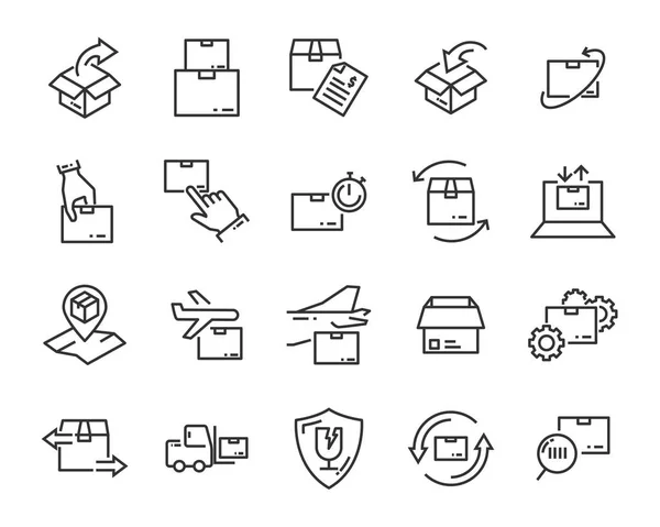 Senden Sie Symbole Wie Lieferung Transport Post Service — Stockvektor