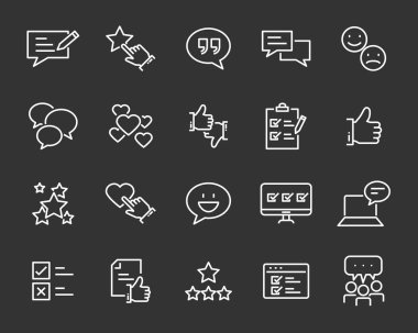 soru, İnceleme, test, app, emoji, anket gibi geri bildirim satırı simgeler kümesi