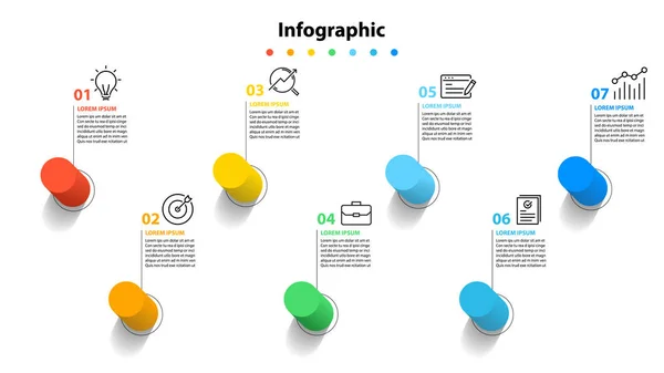 Infographic Elem Design Lépés Infochart Tervezés — Stock Vector