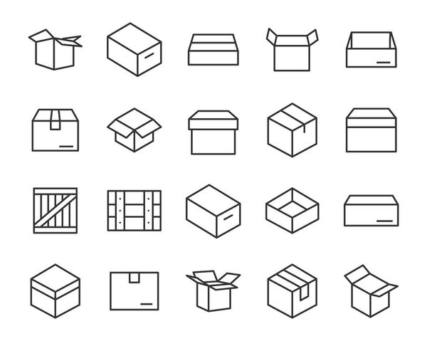 набор иконок коробки отправки, таких как доставка, подарок, покупки, подарок
 