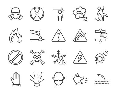 zehir, tehlike gibi uyarı simgeleri kümesini korumak, güvenli