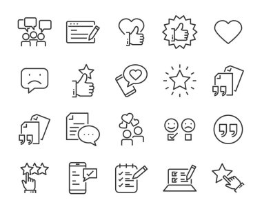 soru, İnceleme, test, app, emoji, anket gibi geri bildirim satırı simgeler kümesi