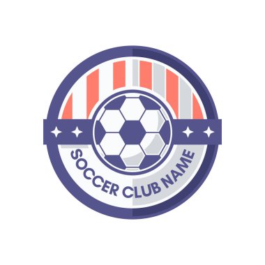 Düz basit modern Futbol veya Futbol rozeti.