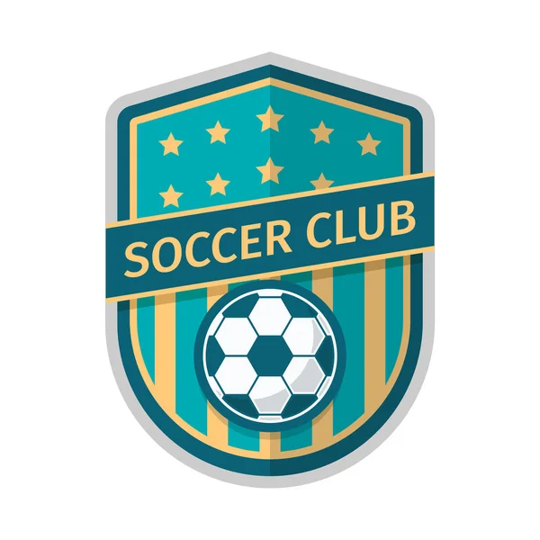 Flat simple moderne Soccer ou Football badge collection . — Image vectorielle