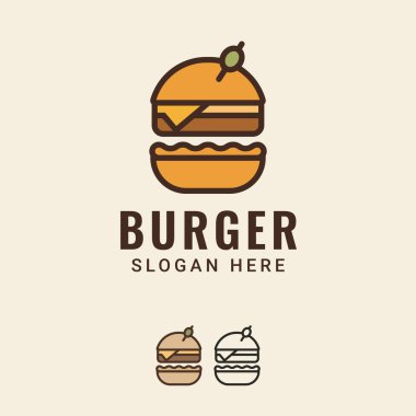 Markan ya da işin için hamburger logosu tasarımı