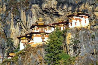 Taktshang Goemba or Tiger's nest monastery, Paro, Bhutan. clipart