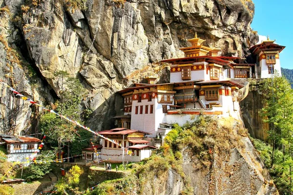 Taktshang Goemba Vagy Tiger Nest Kolostor Paro Bhután — Stock Fotó