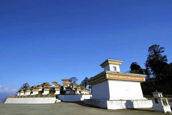 Τιμπού Μπουτάν Νοεμβρίου 2012 108 Chortens Stupas Είναι Μνημείο Προς — Φωτογραφία Αρχείου