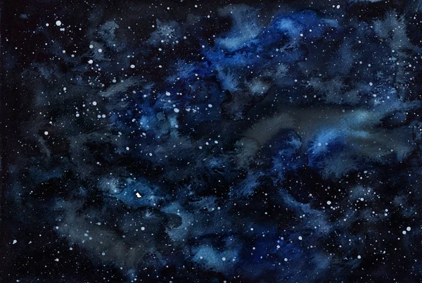 Aquarel Ruimte Abstracte Kosmische Achtergrond Aquarel Handgeschilderde Illustratie — Stockfoto