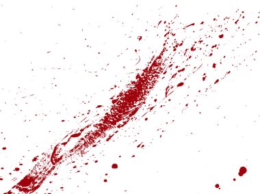 Kan damlaları ve beyaz arka plan üzerinde splatters. Vektör çizim