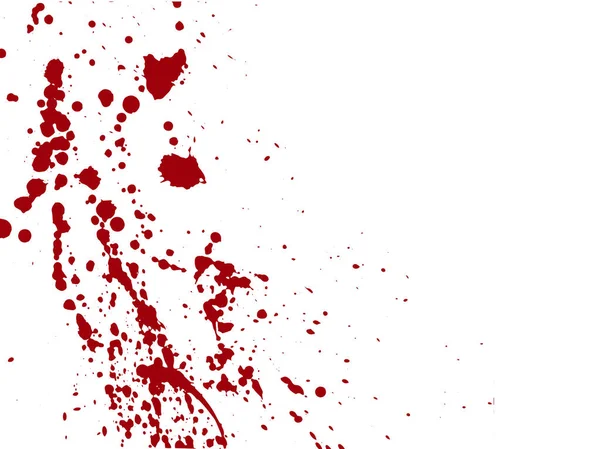 Kan damlaları ve beyaz arka plan üzerinde splatters. Vektör çizim