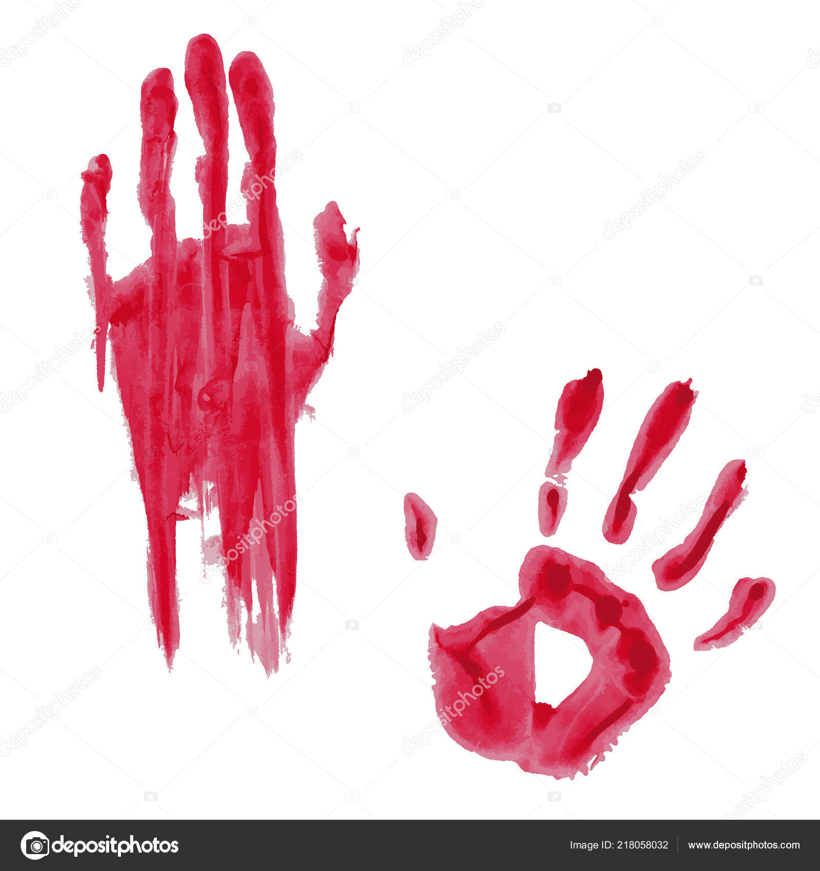 Bloody Handprint Smear Vector