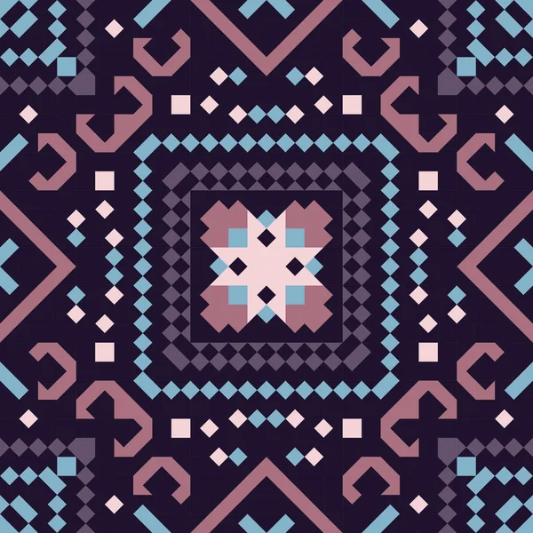 部族のベクターのシームレスなパターン アステカ派手な抽象的な幾何学的な芸術の印刷物 流行に敏感な民族背景 布のデザイン カバー 繊維デザイン テンプレート — ストックベクタ
