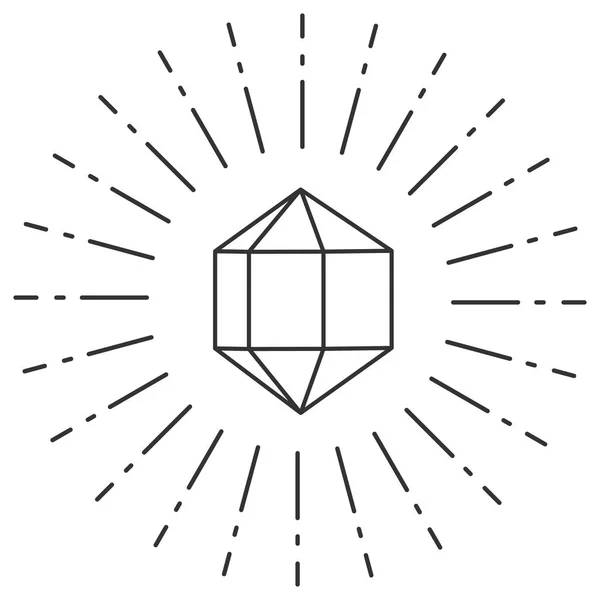 Icono Diamante Aislado Sobre Fondo Blanco Gema Brillante Ilustración Vectorial — Archivo Imágenes Vectoriales