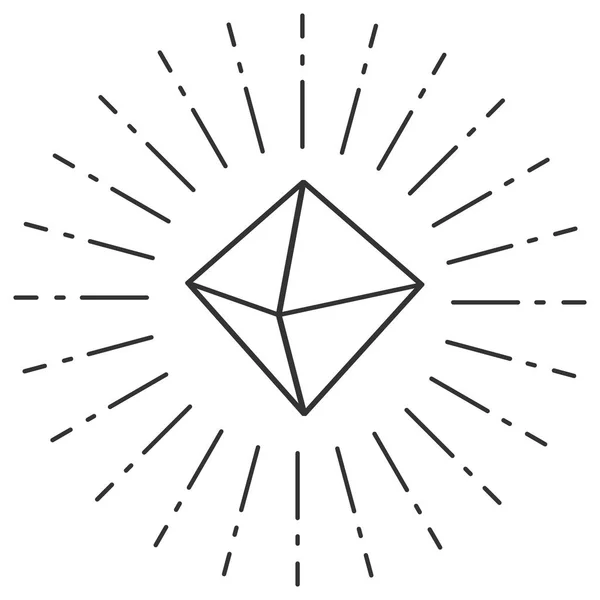 Icône Diamant Isolé Sur Fond Blanc Brillant Joyau Illustration Vectorielle — Image vectorielle