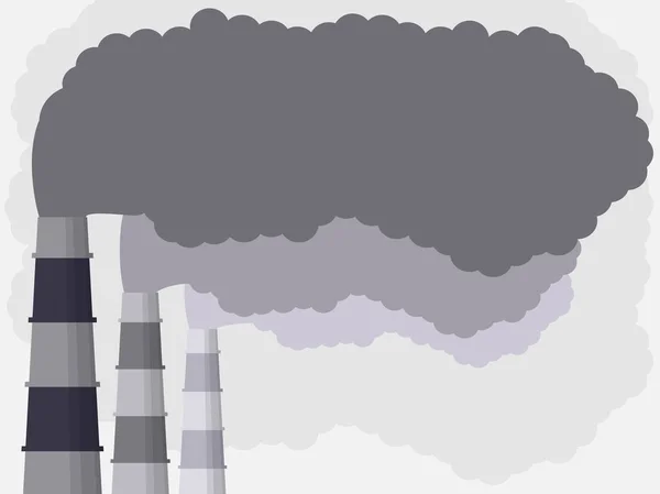 Gyári Cső Légszennyezés Vektoros Illusztráció — Stock Vector