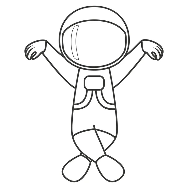 Astronauta Bailarín Ilustración Vectorial — Vector de stock