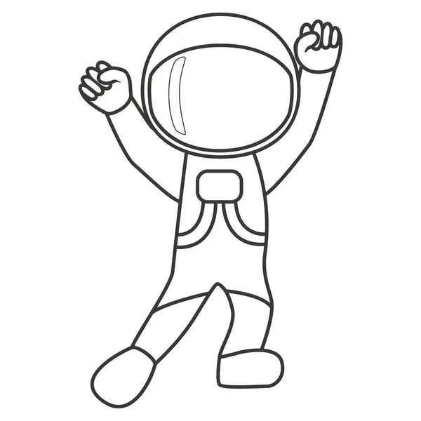 宇宙飛行士を踊る ベクトル図 — ストックベクタ