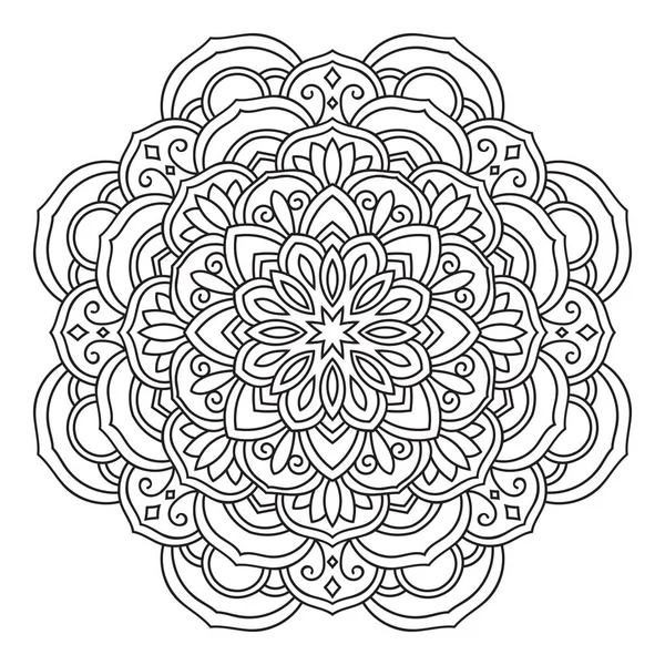 Mandala Izolowana Białym Tle Vintage Elementy Dekoracyjne Islam Arabski Indyjski — Wektor stockowy