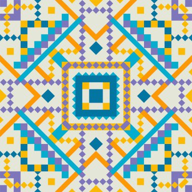 Kabile vektör seamless modeli. Aztek süslü geometrik sanat baskı. Etnik hipster zemin. Duvar kağıdı, kumaş tasarım, kumaş, kağıt, kapak, tekstil tasarım şablonu.