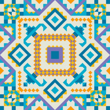 Kabile vektör seamless modeli. Aztek süslü geometrik sanat baskı. Etnik hipster zemin. Duvar kağıdı, kumaş tasarım, kumaş, kağıt, kapak, tekstil tasarım şablonu.