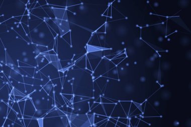 Moleküler yapısı, Internet bağlantısı, soyut teknoloji grafik arka plan. Vektör çizim