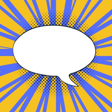 Çizgi roman konuşma balonu karikatür. Pop sanat vintage vektör çizim