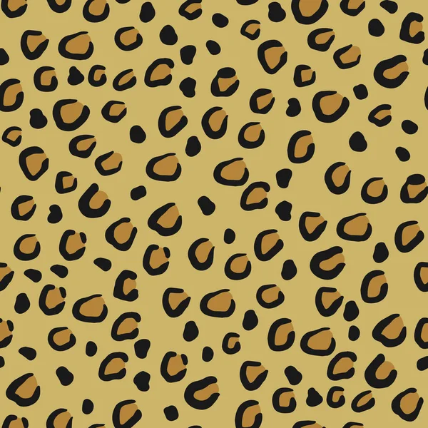 Patrón Leopardo Sin Costuras Ilustración Vectorial — Vector de stock