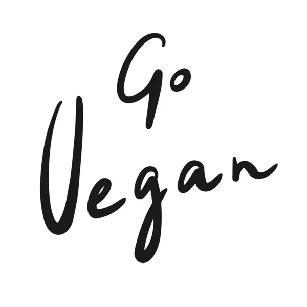 Frase Disegnata Mano Vegan Illustrazione Vettoriale — Vettoriale Stock