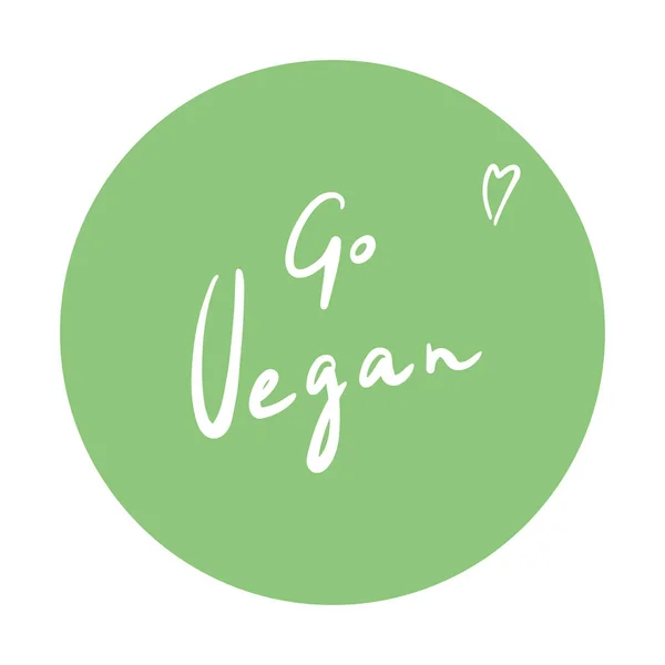 Frase Disegnata Mano Vegan Illustrazione Vettoriale — Vettoriale Stock